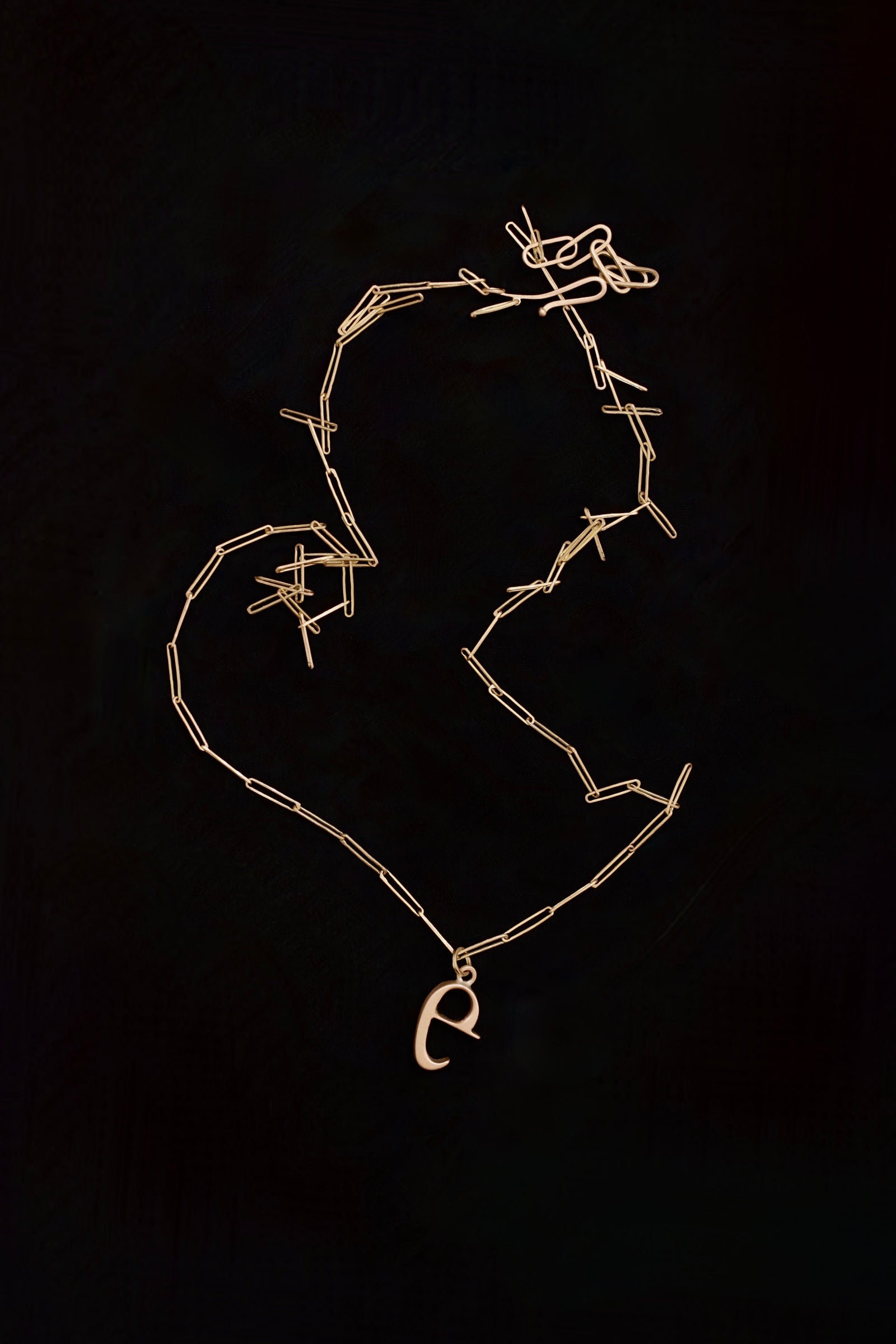 Initial charm necklace - 18ct gold