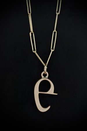 Initial charm necklace - 18ct gold