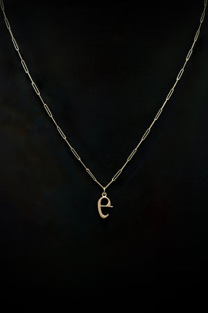 Initial charm necklace - 18ct gold
