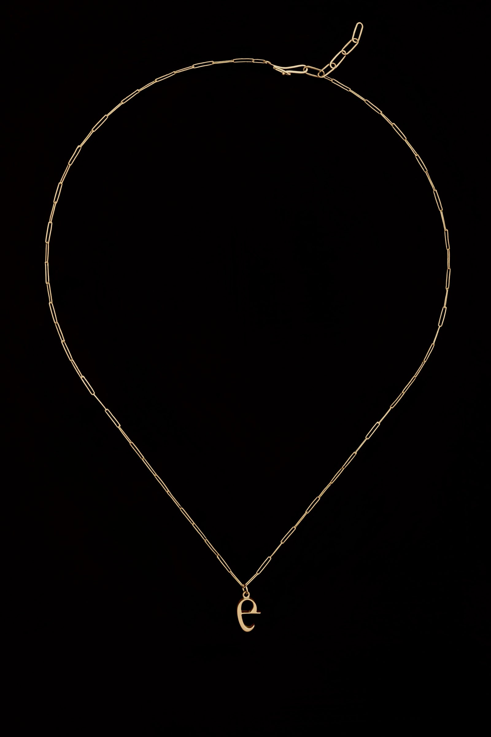 Initial charm necklace - 18ct gold