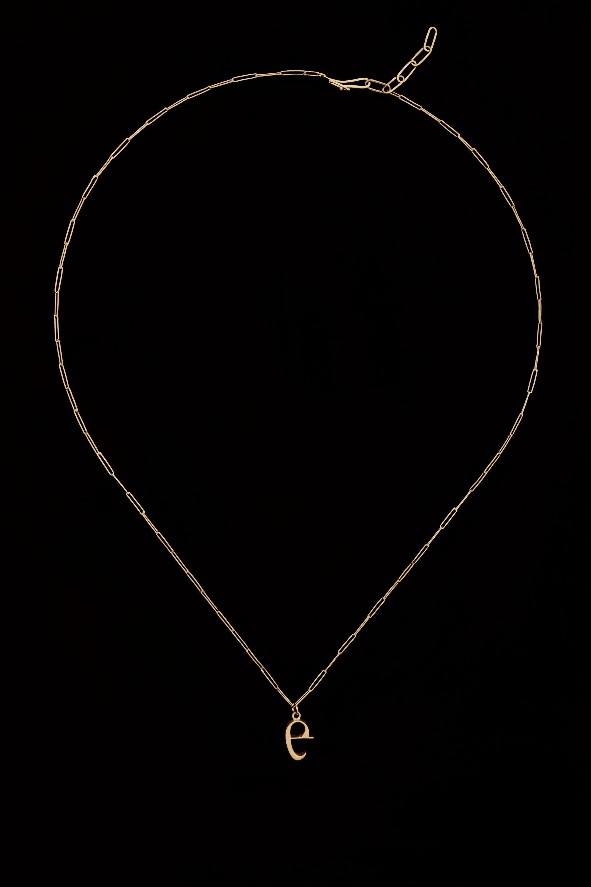 Initial charm necklace - 18ct gold