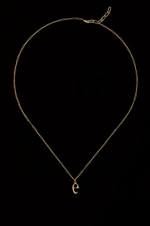 Initial charm necklace - 18ct gold