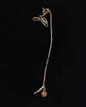 Initial and citrine charm bracelet - 18ct gold