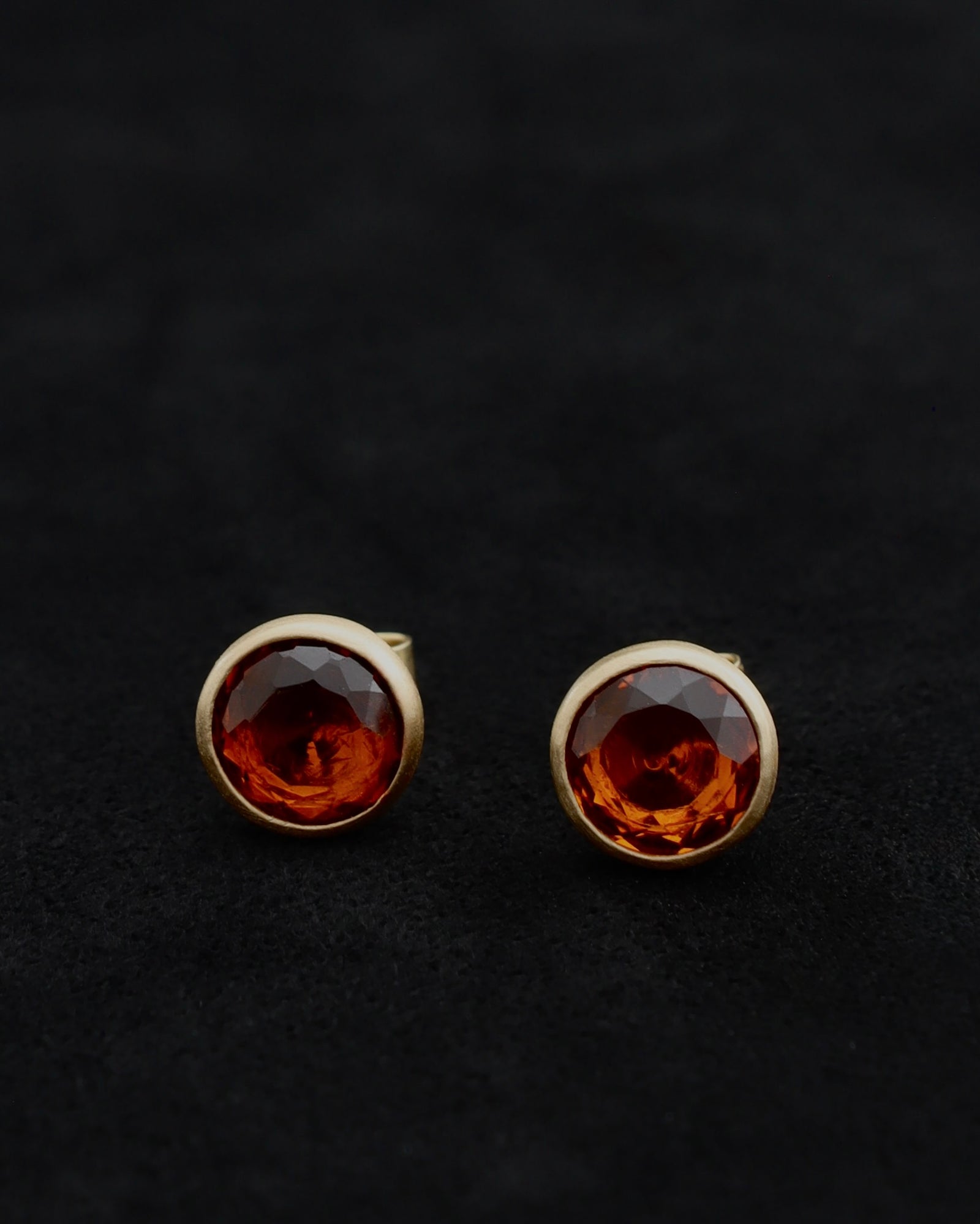 Madeira citrine earrings - 18ct gold