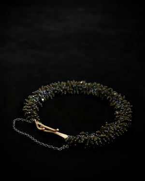 Golden Obsidian cluster bracelet
