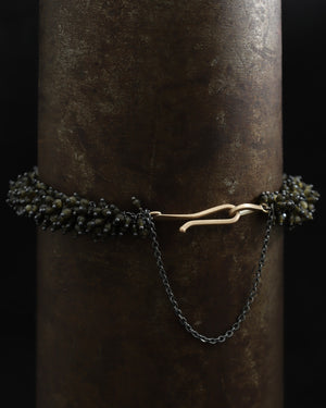 Golden Obsidian cluster bracelet