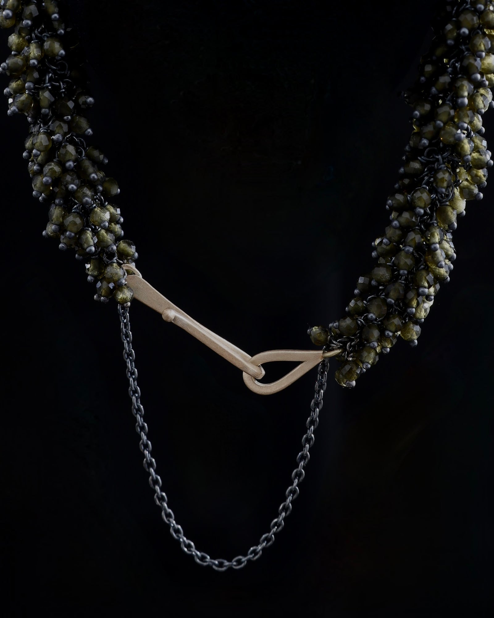 Golden Obsidian cluster bracelet