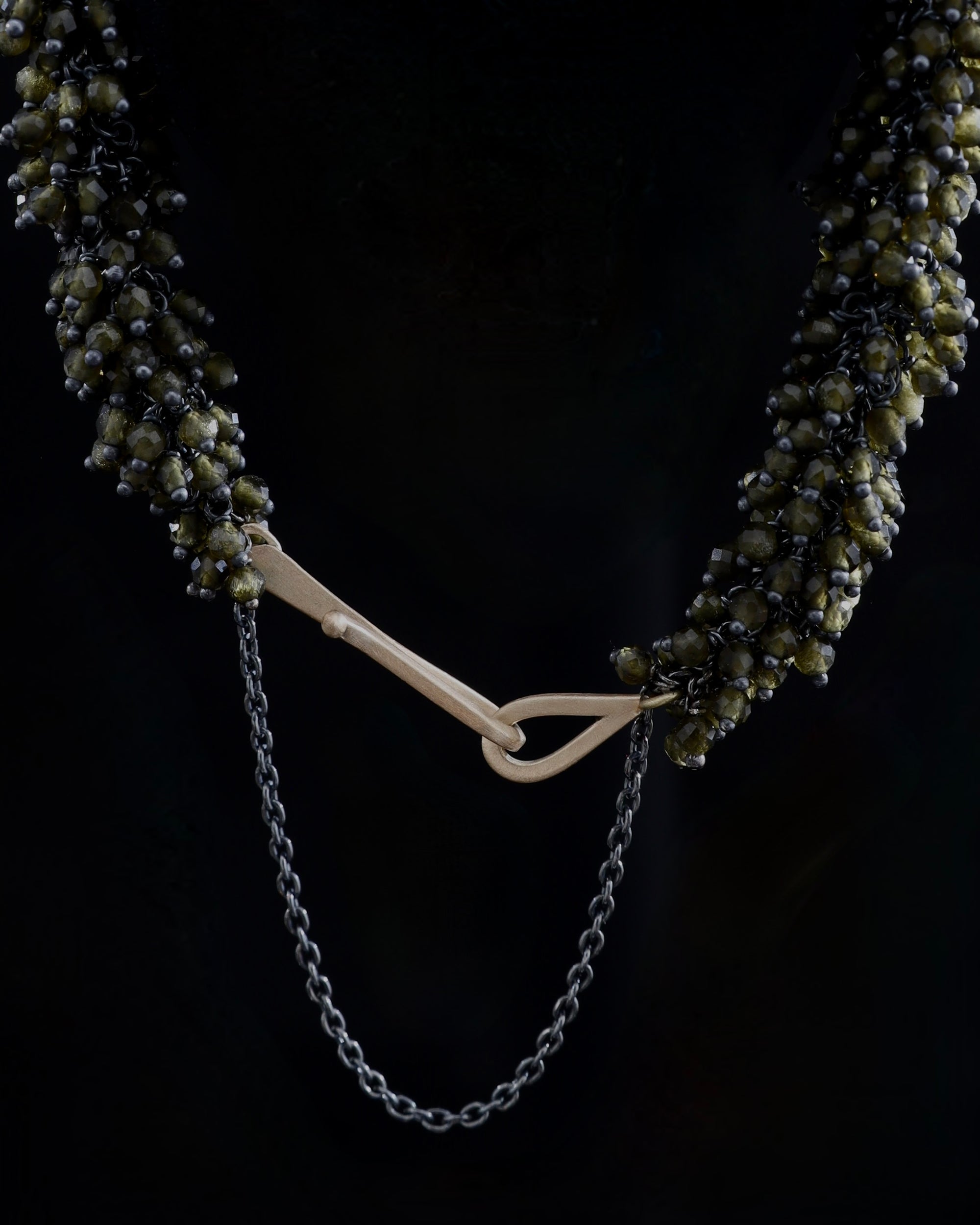 Golden Obsidian cluster bracelet