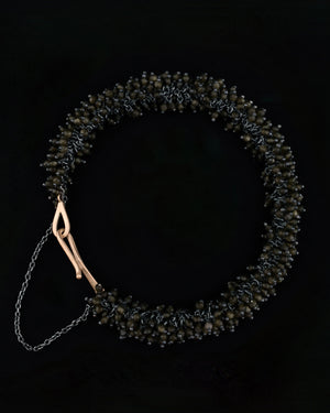 Golden Obsidian cluster bracelet