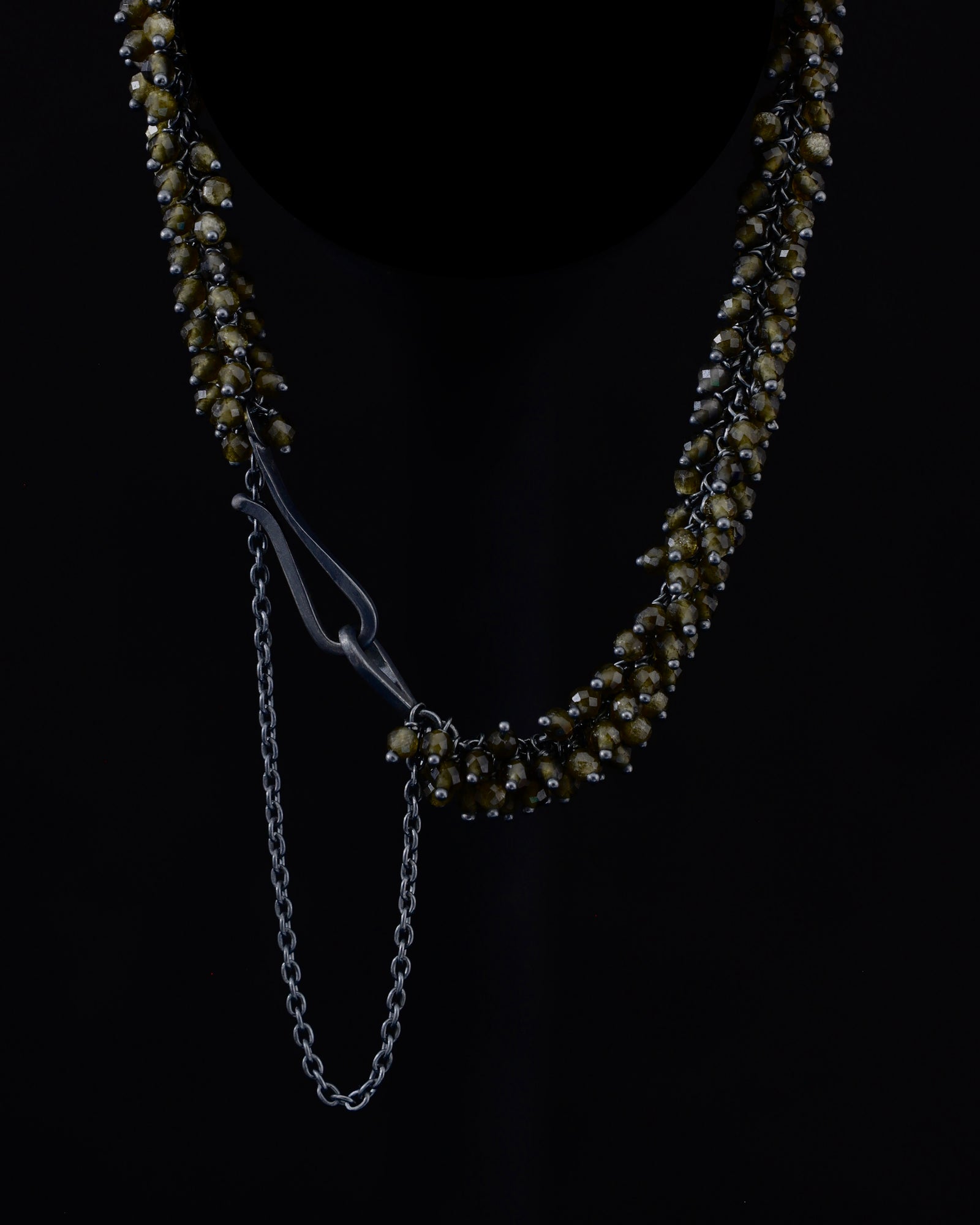 Golden Obsidian medium cluster bracelet