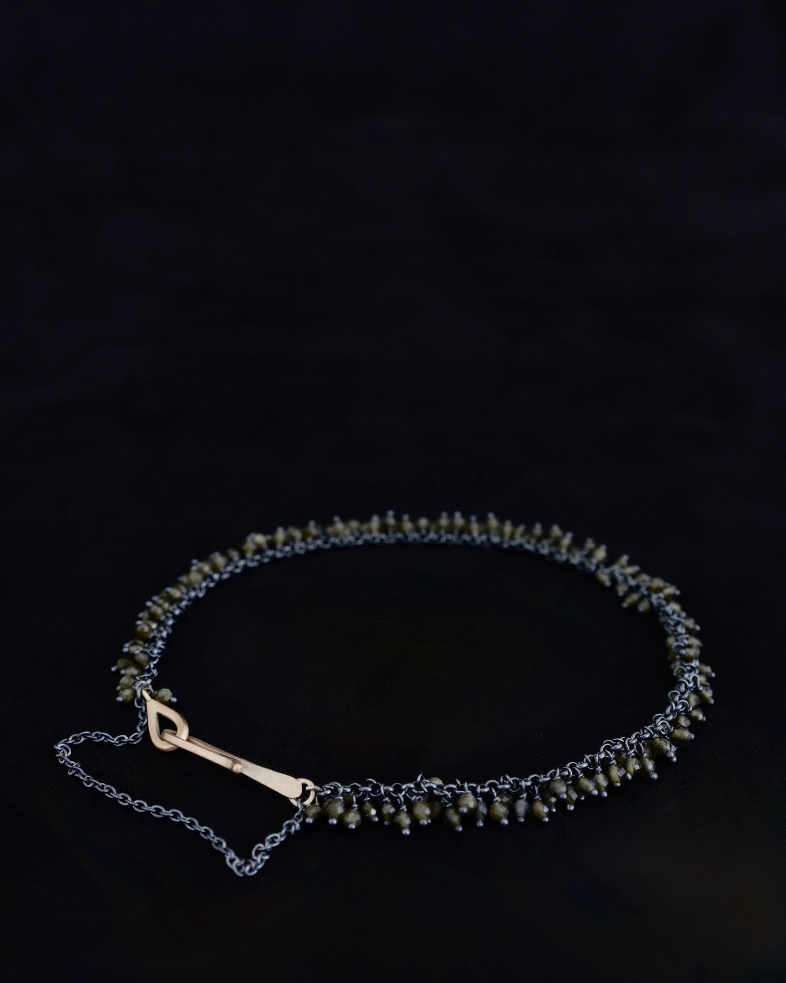 Golden Obsidian lite cluster bracelet