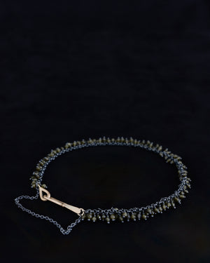 Golden Obsidian lite cluster bracelet