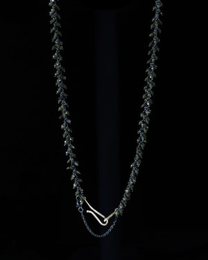 Golden Obsidian cluster necklace