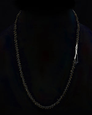 Golden Obsidian cluster long necklace