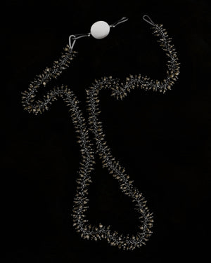 Golden Obsidian Sun Moon disc necklace