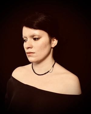 Golden Obsidian cluster necklace