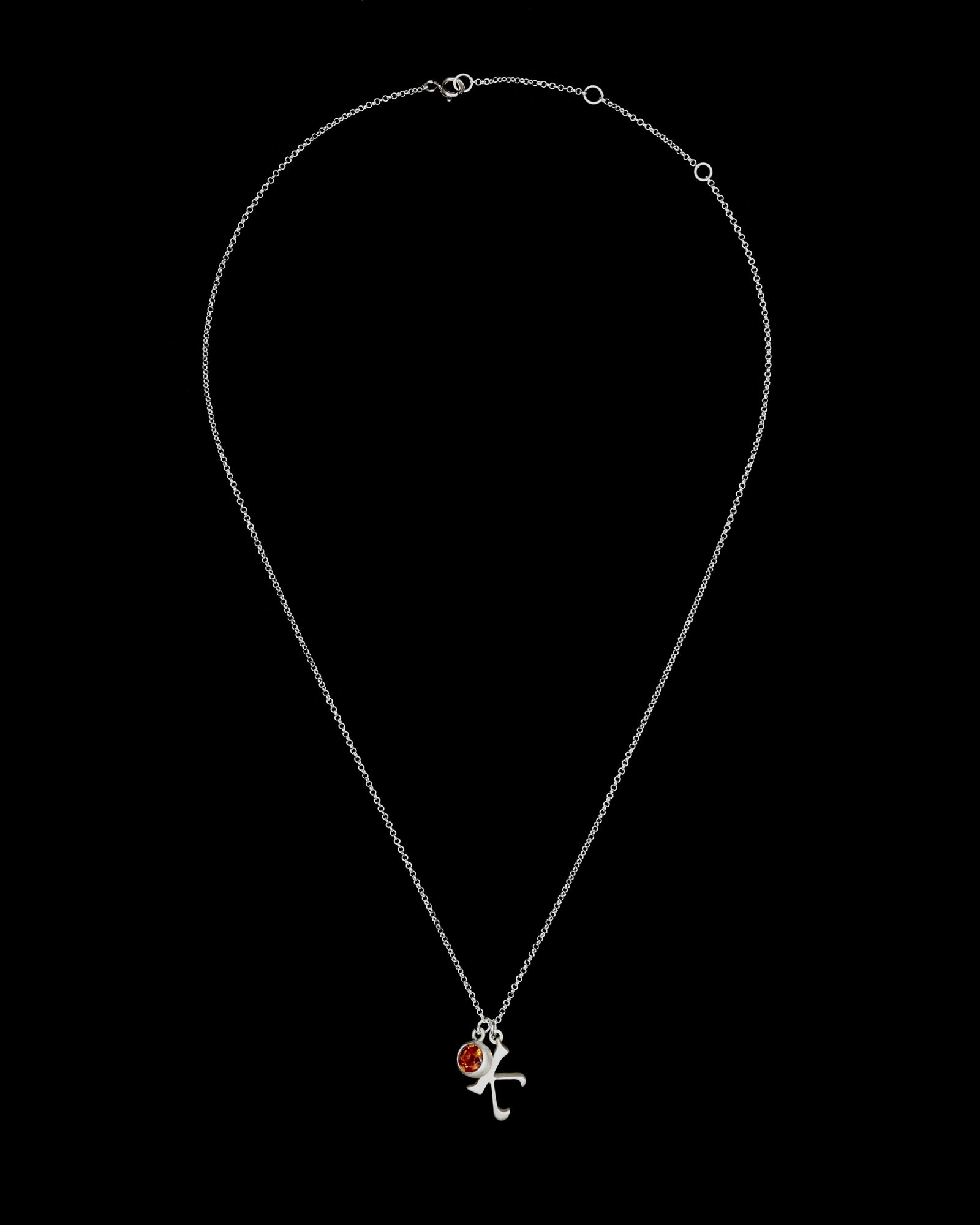 Initial charm necklace