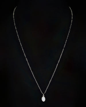Mother of Pearl sterling silver seed necklace