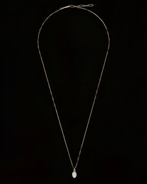 Mother of Pearl 18ct gold seed necklace