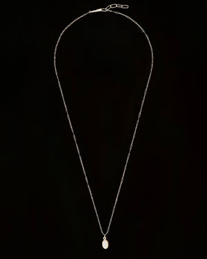 Mother of Pearl 18ct gold and silver seed necklace
