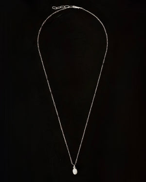Mother of Pearl 18ct gold and silver seed necklace