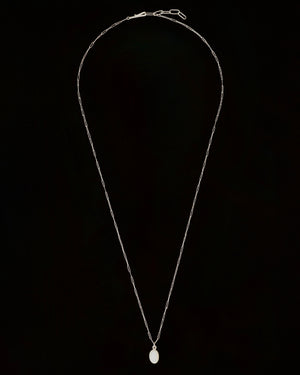 Mother of Pearl sterling silver seed necklace