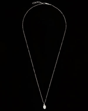 Mother of Pearl sterling silver seed necklace