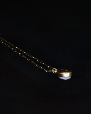 Mother of Pearl 18ct gold seed necklace