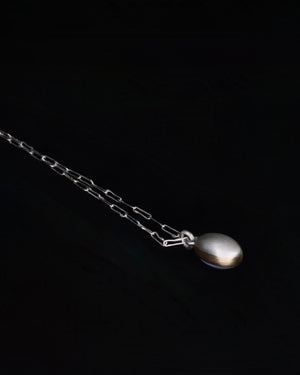 Mother of Pearl 18ct gold and silver seed necklace